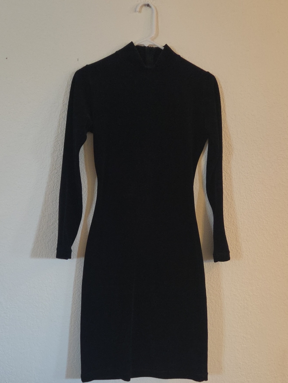 Monsoon Black Long-Sleeve Mock-Neck Bodycon Dress